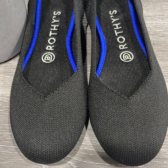 Rothy’s round toe size 7 black womans flat shoes - Picture 5 of 12